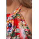 Літня сукня, червоного кольору з квітчастим принтом, 167R064-5