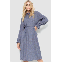 Платье свободного кроя шифоновое, цвет джинс, 204R701