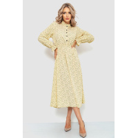 Платье с цветочным принтом, цвет песочно-зеленый, 204R929