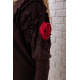 Вовняна приталена сукня, коричневого кольору, 167R147-1