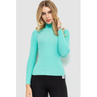 Стильный женский гольф в рубчик, цвет мятный, 204R001