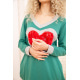 Свободное женское платье, с сердцем, цвет Зеленый, 167R2-3