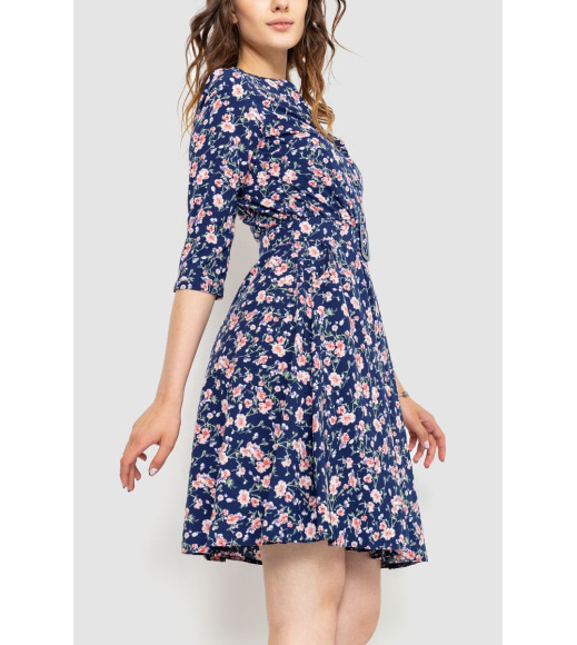 Платье софт, цвет сине-розовый, 230R032-2