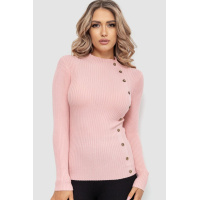Водолазка женская в рубчик, цвет светло-розовый, 204R045