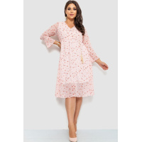 Платье шифоновое, цвет розовый, 204R1876-1