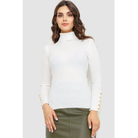 Гольф женский в рубчик, цвет белый, 204R036