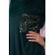 Утепленное платье свободного кроя, цвет Темно-зеленый, 167R792