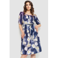 Платье с поясом, цвет разноцветный, 230R039-2