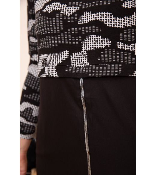 Коротка сукня з блискавкою спереду, колір Чорний, 167R1805-3