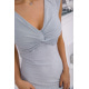 Нарядное мини-платье, из люрекса, светло-бирюзового цвета, 131R736
