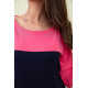 Повседневное платье миди, сине-розового цвета, 167R079-1