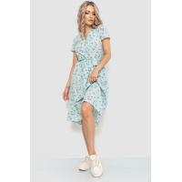 Платье с цветоным принтом, цвет светло-мятный, 230R006-22