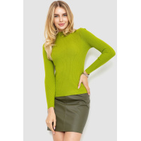 Водолазка женская трикотажная, цвет оливковый, 204R035