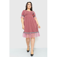 Платье свободного кроя, цвет светло-сливовый, 231R6444