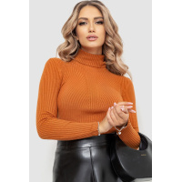 Гольф женский в рубчик, цвет терракотовый, 204R047