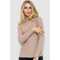 Гольф женский в рубчик, цвет бежевый, 204R047