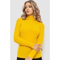 Гольф женский в рубчик, цвет горчичный, 204R047