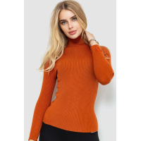 Гольф женский в рубчик, цвет терракотовый, 204R051