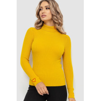 Гольф женский в рубчик, цвет горчичный, 204R051