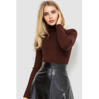 Гольф женский однотонный, цвет шоколадный, 204R043