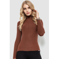 Гольф женский однотонный, цвет шоколадный, 204R016