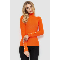 Гольф женский в рубчик, цвет оранжевый, 204R036