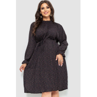 Платье шифоновое свободного кроя, цвет черно-красный, 204R701-1