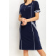 Платье женское домашнее, цвет темно-синий, 219RT-335