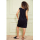 Літня сукня без рукавів, чорного кольору з принтом, 167R051