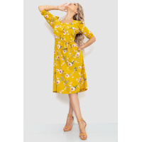 Платье с поясом, цвет горчичный, 230R039-2