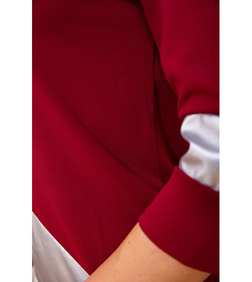 Сукня міні з рукавами 3/4, бордово-сріблястого кольору, 172R008-3