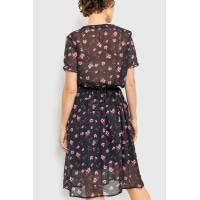 Сукня різнокольорова, колір чорний, 230R006-13