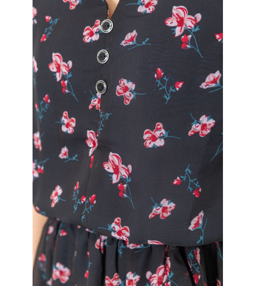 Сукня різнокольорова, колір чорний, 230R006-13