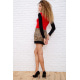 Міні-сукня з принтом, колір Чорно-червоний, 167R177-1