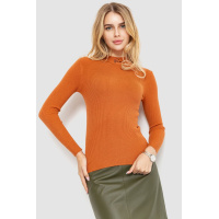Водолазка женская трикотажная, цвет терракотовый, 204R035