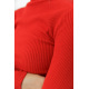 Стильный женский гольф в рубчик, цвет красный, 204R001