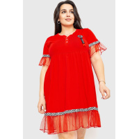 Платье свободного кроя, цвет красный, 231R6444