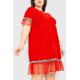 Платье свободного кроя, цвет красный, 231R6444