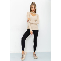 Гольф женский в рубчик, цвет светло-бежевый, 221R010