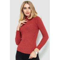 Гольф женский в рубчик, цвет темно-коралловый, 204R051