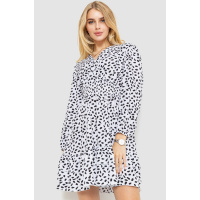 Платье с принтом, цвет бело-черный, 214R5130