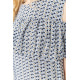 Платье с принтом, цвет молочно-синий, 230R24-3
