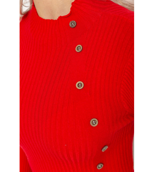 Водолазка жіноча в рубчик, колір червоний, 204R045