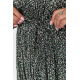Сукня вільного крою шифонова, колір чорно-зелений, 204R701-1