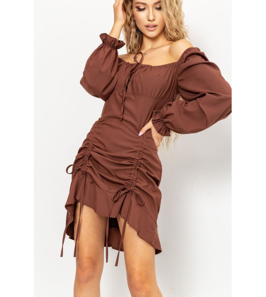 Сукня, колір коричневий, 176R1038