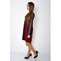 Сукня жіноча, колір бордовий, 115R356B
