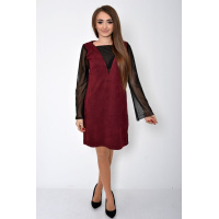Платье женское, цвет бордовый, 115R356B