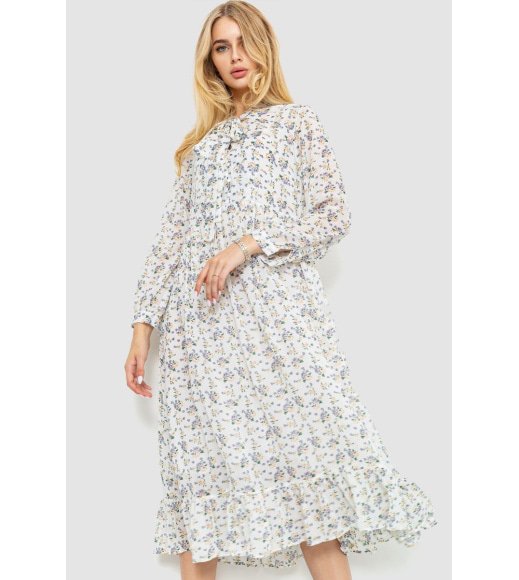 Сукня шифонова на підкладці, колір молочно-бузковий, 214R9002