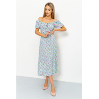 Платье с цветочным принтом, цвет мятный, 176R1033