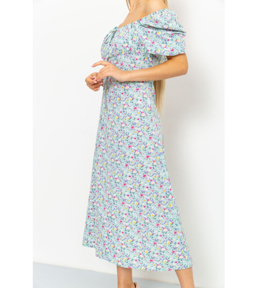 Платье с цветочным принтом, цвет мятный, 176R1033